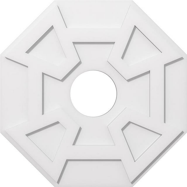 Ekena Millwork CMP28LG-07000 28 Pouces x 7 Pouces ID Carré Logan Architectural Grade PVC Contemporain Médaillon de Plafond