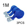 thumbnail image 2 of 3pcs 1 Meter Cargo Straps with Metal Buckle - Quick Release Lashing Tie-Down Belt for Car Roof Rack, Motorcycle, Bicycle, Tow Rope, 2 of 5