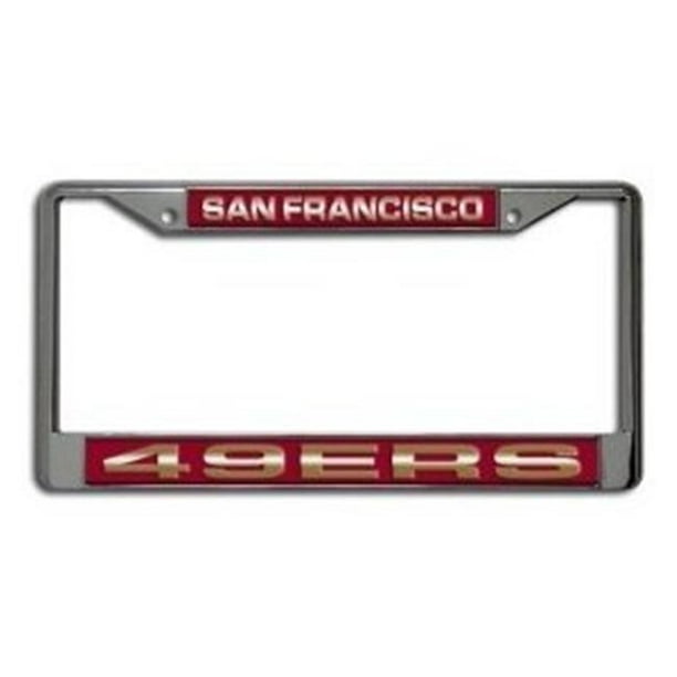 San Francisco 49ers License Plate Frame Laser Cut Chrome