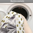thumbnail image 2 of Queen Bee Dog Crate Cover, Silhouettes Placed on Hexagons Background, Easy to Use Pet Kennel Cover Small Dogs Puppies Kittens, 7 Sizes, White Mustard, by Ambesonne, 2 of 6
