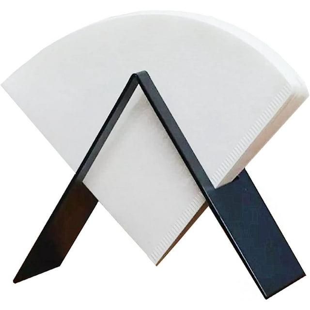 EcoNesxp Support de Filtre à Café en Acier Inoxydable, Conteneur de Stockage de Papier à Café, Support de Filtre à Café