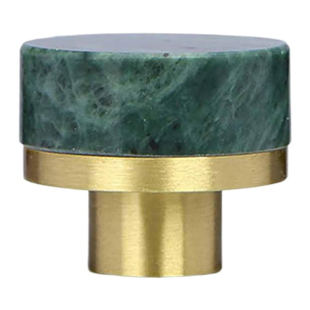 Tirador de cajón de mármol de latón elegante y de fácil instalación para muebles Verde