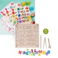 thumbnail image 4 of Number Shape Puzzle, Smooth Surface Wooden Peg Board Bead Game Math Skills Development With Silicone Bowl For Nursery ANGGREK Otros, 4 of 8