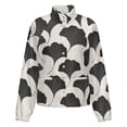 thumbnail image 5 of Jackets for Women Winter Coat Jackets Flannel Stand Collar Jacket(Floral Geometric Print,Size:S-4XL), 5 of 7