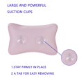 thumbnail image 2 of Almohada de baño para bañera, antideslizante, transpirable, suave, cómodo soporte para la cabeza y el cuello, lavable a máquina, 2 ventosas (rosa claro) JFHHH pequeña, 2 of 5