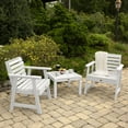 thumbnail image 2 of Highwood 3-pc Weatherly Garden Chair Set with 1 Square Side Table - Outdoor, Eco-friendly, Synthetic Wood, 2 of 6