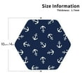 thumbnail image 3 of Balery 6 Pcs Nautical Themed Simple Anchorsleather Coasters Set, Drink Table Cup Coasters For Living Room Kitchen Coffee Decor, 3 of 9