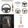 thumbnail image 3 of KUIFORTI Butterfly Flower Pattern Car Seat Covers Full Set 15 Piece Car Seat Cover Steering Wheel Cover Seatbelt Covers Car Cup Coasters Car Trash Can Car Storage Box Rear View Mirror Cover Keychain, 3 of 6