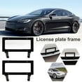 thumbnail image 1 of EIMELI Cadre de Plaque d'Immatriculation pour Tesla Model 3 Model Y 2017-2021 Cadre de Plaque d'Immatriculation avant Perforation Gratuite Support de Plaque d'Immatriculation Américaine Accessoires Auto Modification, 1 of 11