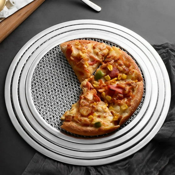 11inch Aluminum Seamless Rim Pizza Baking Screen - Perfect Crisp, Enhanced Airflow