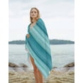 thumbnail image 2 of Teal Turquoise Aqua Ombre Beach Towels Oversized Super Absorbent, Contemporary Abstract Lines Lightweight Bath Towel Quick Dry Sets For Bathroom/Pool/Rv Camping/Beach Play/Gym Room/Picnic 30"x60", 2 of 8