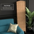 thumbnail image 5 of Red Lantern 6 ft. Tall Diamond Weave Fiber Room Divider - Natural - 4 Panel, 5 of 6