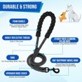 thumbnail image 4 of Double Leash for Two Dogs - No Tangle Dog Leash 360° Swivel Reflective Double Dog Leash with Two Padded Handles, Shock Absorbing Walking Training Small Medium Large Dogs (Black,25-150 lbs), 4 of 7