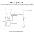 thumbnail image 5 of Rosec Jewels Lab Grown Diamond Infinity Knot Necklace with Chain - Ready to Gift Diamond Pendant for Anniversary, 925 Sterling Silver, 5 of 7