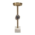 thumbnail image 3 of A&B Home Marble & Agate Pillar Holder - 4.5" x 4.5" x 15.2" - Gold/White, 3 of 5