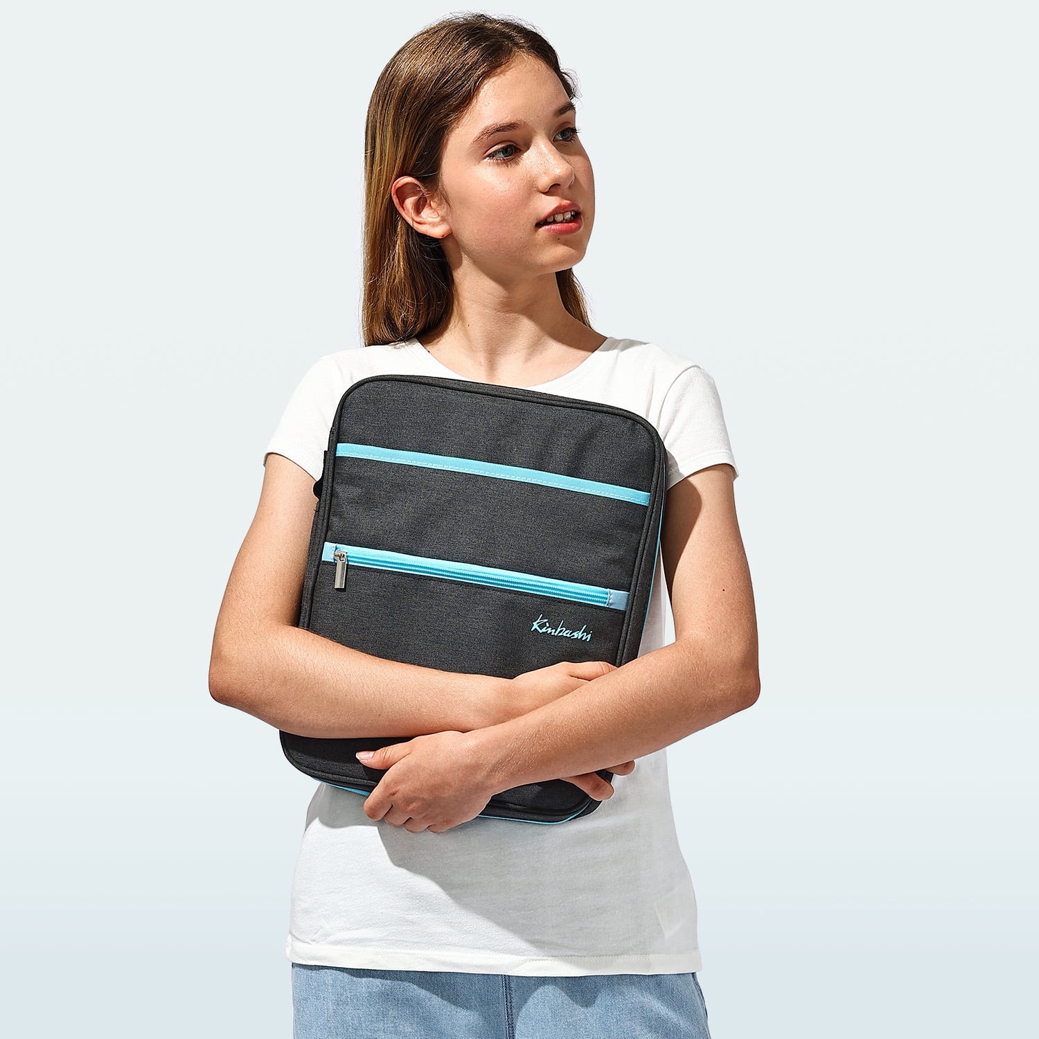 Kinbashi Zipper Binder, 1 Inch 3 Rings Binder with Internal Pockets and Dividers, 375 Sheet Capacity