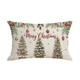 thumbnail image 2 of Christmas Rectangular Pillow Cover 12x20 Inches Soft Polyester Long Throw Pillow Case Decorative Cushion Cover For Sofa Bedroom Holiday, 2 of 6