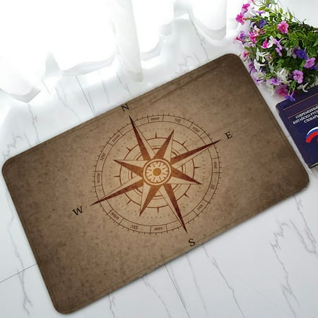 Vintage Floor PHFZK Voyager Doormat, Vintage Compass Doormat Outdoors/Indoor Doormat Home Floor Mats Rugs Size 30x18 inches ()