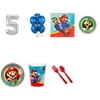 Super Mario Party Supplies Party Pack For 16 With Silver #5 Balloon