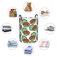 thumbnail image 5 of Large Laundry Basket with Handles - Cute Cantaloupe Green Kids Baby Dirty Clothes Laundry Hamper for Bedroom Aesthetic, 5 of 5