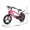 thumbnail image 4 of 24V Kids Electric Dirt Bike, 300W Super Power Motor, 12.43 MPH Max Speed, 16" Pneumatic Tires, Adjustable Seat, Power Display, Powered Ride On Motorcycle for Boys Girls Ages 5-12 Years Old (Pink), 4 of 6