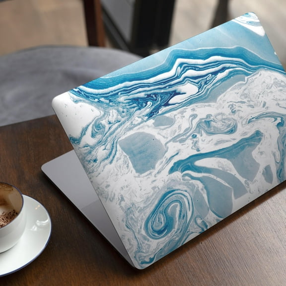 DesignSkinz Mixtured Blue 57 Textured Marble Full-Body Skin Decal Wrap Cover for MacBook 12" Retina (A1534)