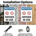 thumbnail image 3 of (2 Pack) Oxygen In Use OSHA Notice Sign 7 Inch X 10 Inch Indoor / Outdoor Rust-Free Aluminum Metal Signs for Workplace, Workshop, and Construction Site, Made in the USA, 3 of 8