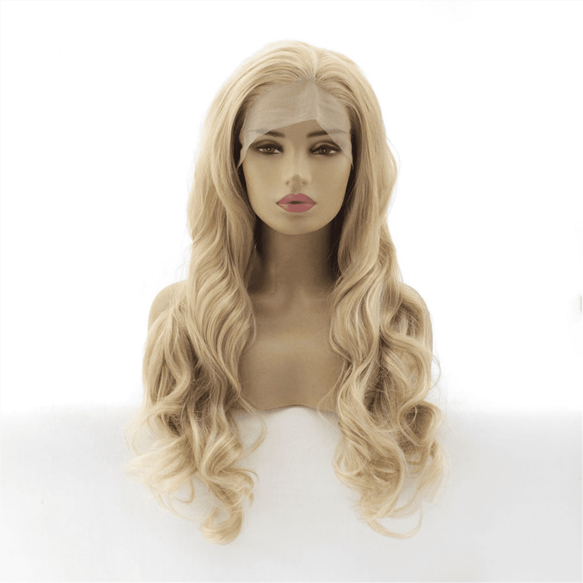 13x6 Wave Lace Frontal Wigs Human- Hair Wigs for Women Glueless PrePlucked Blonde Lace Front Wigs