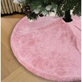 thumbnail image 1 of Falda con forma de árbol AOGU, 122 cm, piel sintética rosa, de felpa, para Navidad, 1 of 5