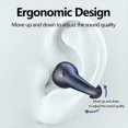 thumbnail image 5 of Auriculares inalámbricos Bluetooth Q80 TWS con conducción ósea, clip para la oreja, gancho para la oreja, auriculares inalámbricos deportivos para juegos, color negro, 5 of 5