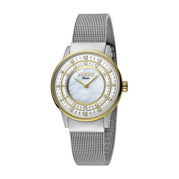 Ferre Milano FM1L102M0091 Womens Stainless Steel Silver - Tone Dial Bracelet Watch