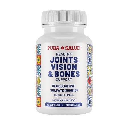 Pura Salud Glucosamine Sulfate Caplets, 500mg, 120 Count