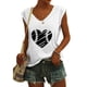 thumbnail image 2 of Camisetas sin mangas con cuello en V de verano para mujer, camisetas de manga corta con estampado de amor Retro OAVQHLG3B Store  lin121212, 2 of 4