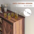 thumbnail image 3 of 33"W Kitchen Buffet Sideboard Cabinet, Farmhouse Storage Cabinet with Sliding Barn Door & Adjustable Shelves, Coffee Bar Cabinet Floor Cabinet for Kitchen, Living Room, Bathroom, Brown, 3 of 8