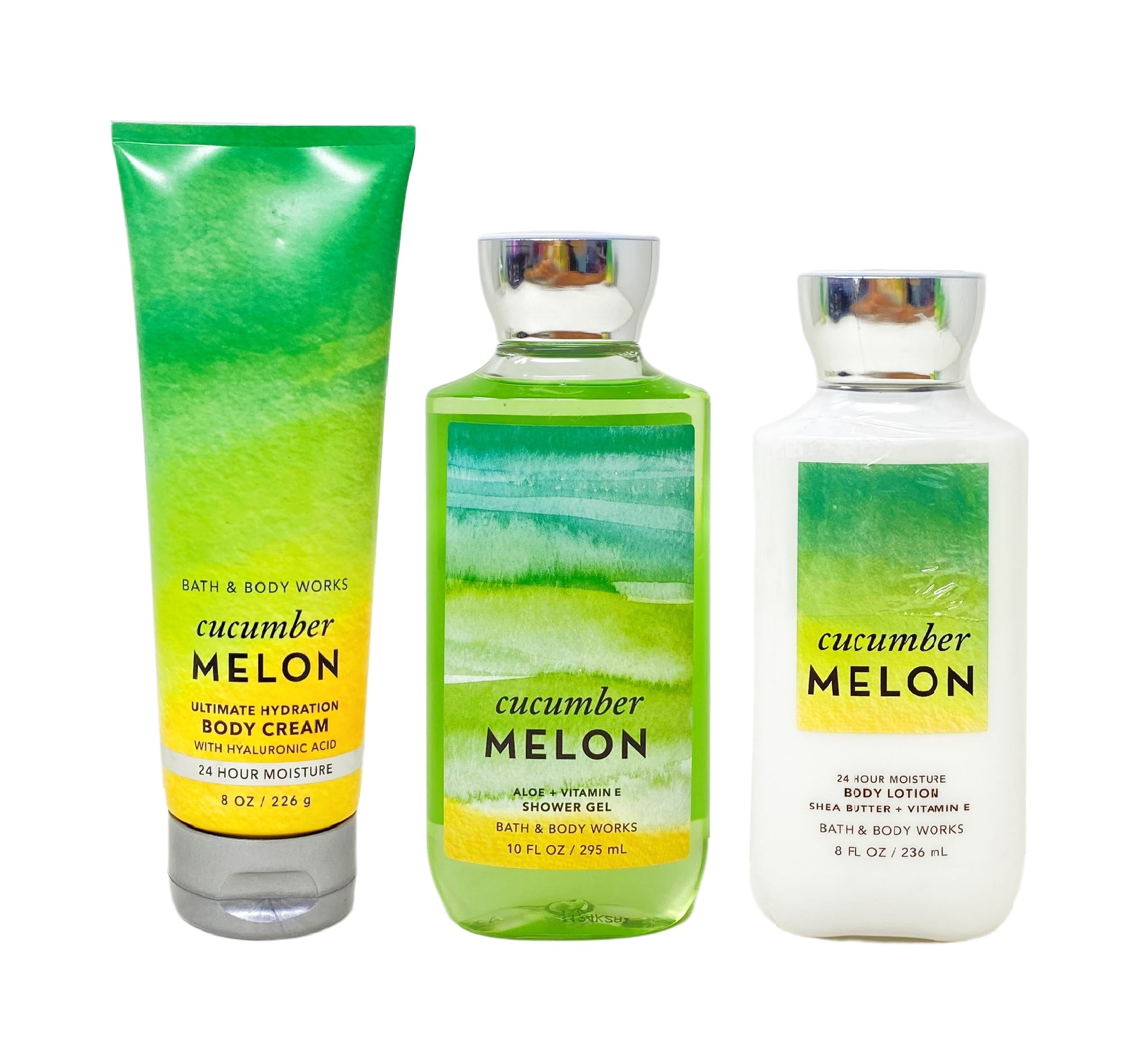 Bath and Body Works Cucumber Melon 3 Piece Gift Set Body Cream