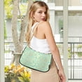 thumbnail image 6 of Gold Leopard Teal Green Womens Chain Shoulder Bag Tote Handbag Clutch Hobo Purse with Zipper for Travel Casual, 6 of 7