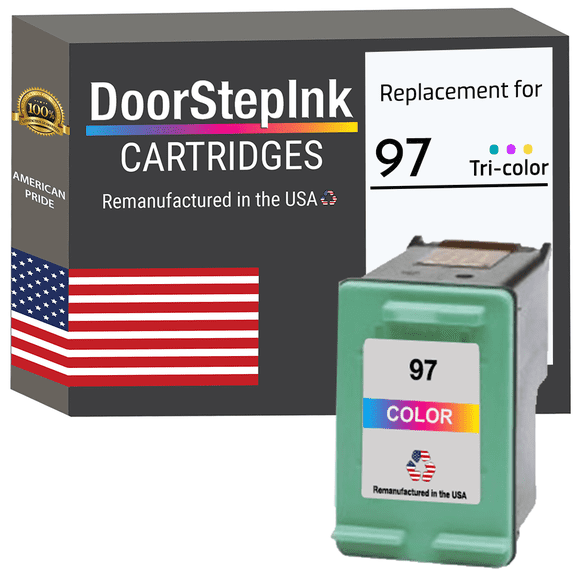 Remanufactured DoorStepInk High Yield Ink Cartridge for HP 97 C9363 Tri-color