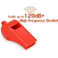 Red Emergency Whistles with Lanyard, Loud Crisp Sound, 12 Packs Plastic