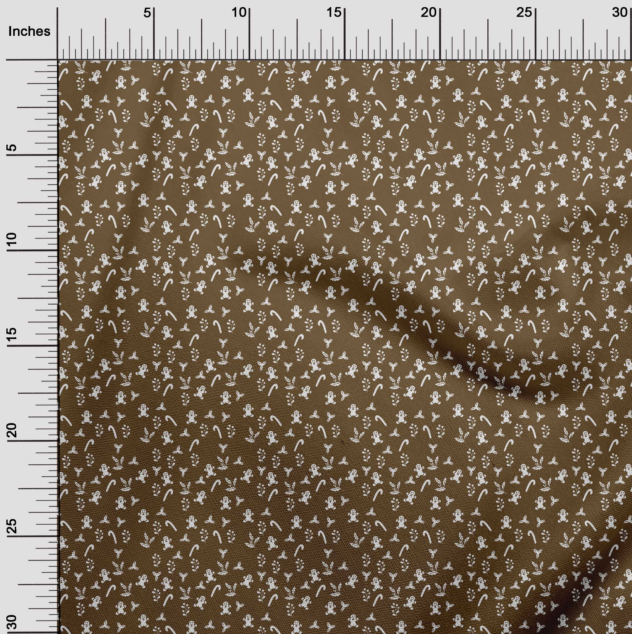 oneOone Viscose Chiffon Dark Olive Green Fabric Christmas Craft Projects Decor Fabric Printed By The Yard 42 Inch Wide