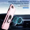 thumbnail image 3 of iPhone 7 Plus Case, iPhone 8 Plus Case, 360 ?Rotate Ring Stand Rugged Lightweight Slim Impact-Resistant Full Body Shockproof Protective Bumper Case For iPhone 8 Plus/7 Plus,Pink + Rose, 3 of 8