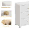 thumbnail image 5 of May in Color Modern 6-Drawer Chest of Drawers, with Rounded Corners, White, 47 in, 5 of 9