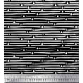 thumbnail image 1 of Soimoi Black Cotton Voile Fabric Triangle & Line Geometric Print Fabric by Yard 56 Inch Wide, 1 of 3