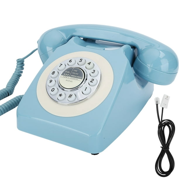 Noref Téléphone Fixe pour la Maison, Téléphone à Cordon Rétro Classique,  Téléphone Push Desk, Décoration pour la Maison et Cadeaux d'Affaires 