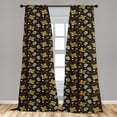 thumbnail image 5 of Ambesonne Fiesta Party Curtains, Sombrero Hat Mexican, Pair of 28"x63", Seal Brown Marigold, 5 of 5