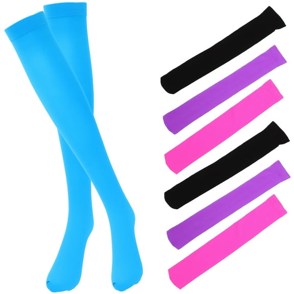 FOMIYES Socks Stockings Rosy Velour 4 Pairs Long Tube For Women