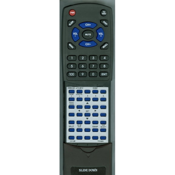 Replacement Remote for PIONEER RTAXD1486, AXD1486, PDP505CMX, PDP434CMX, PDP504CMX