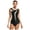 Black, variant on Women's Rhythmic Gymnastic Leotard Dancewear Sleeveless Sparkly Rhinestone Figure Ice Skating Bodysuit White S