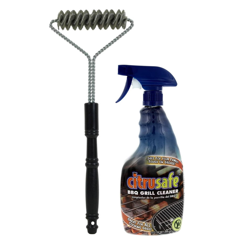 Citrusafe Grill Cleaning Spray (23 oz) with Free Brushtech Double