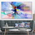 thumbnail image 1 of Abstract Creative Blue Flower - Extra Large Floral Wall Art, 1 of 3