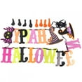 thumbnail image 2 of Halloween Paper Flags Bunting Hanging Banner Letters Balloons Haunted House Layout Decoration, 2 of 14